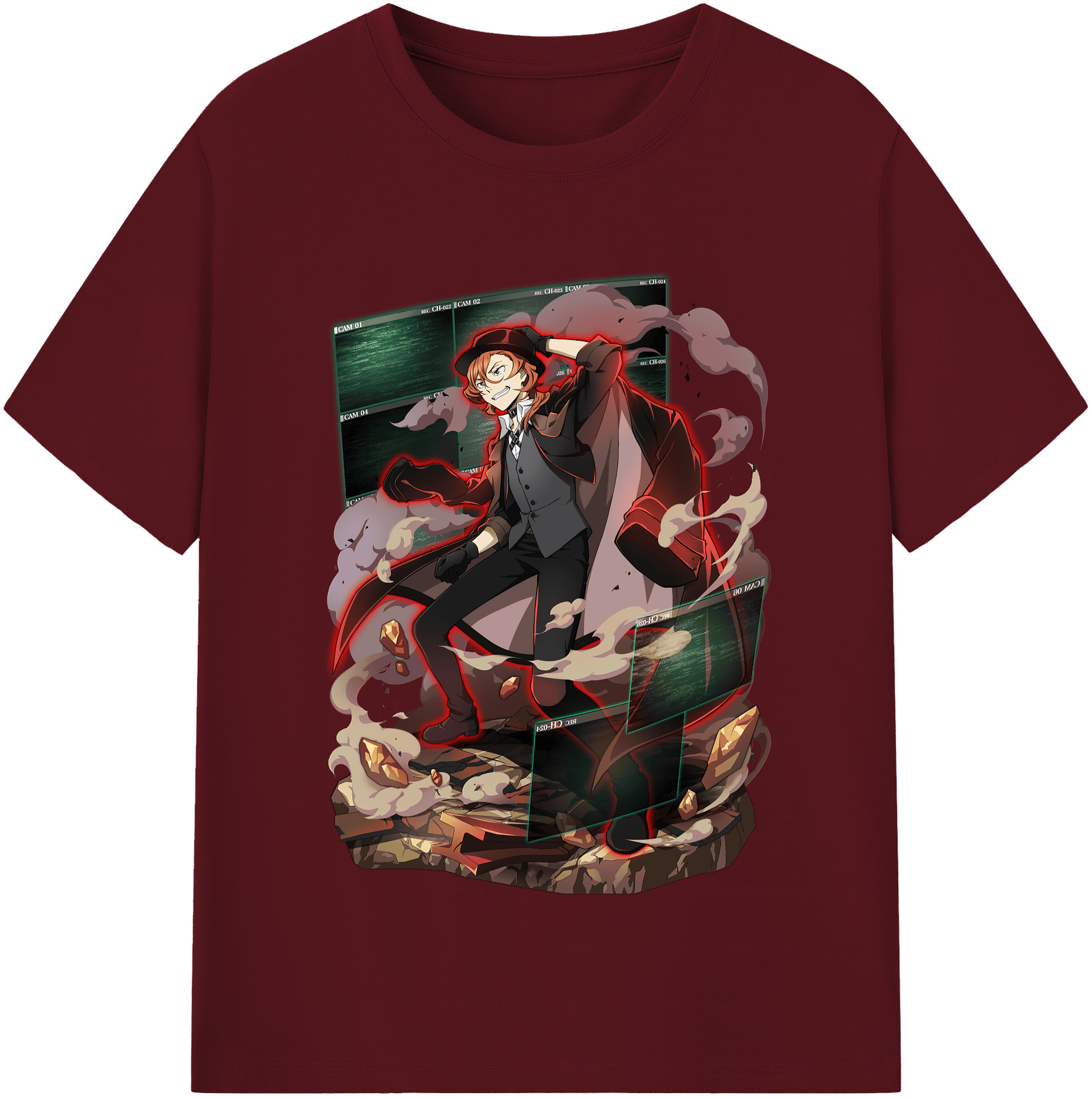 （画像用） 文豪ストレイドッグス Bungo Stray Dogs 綿100％半袖Tシャツ（フロントプリント）